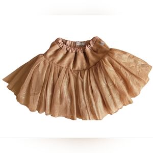 Gold Tulle Skirt By Wheat Kids